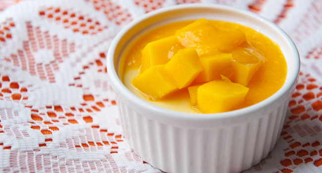 Mousse é feita com alimentos de cor laranja (Foto: Reprodução)